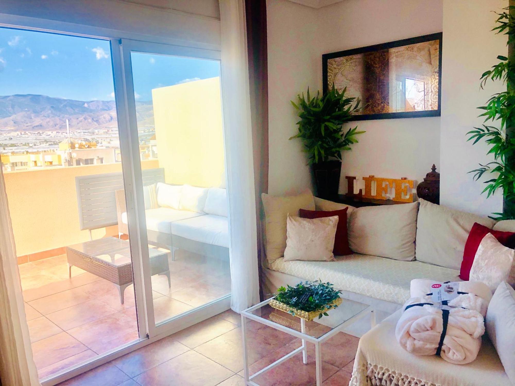 Atico Deluxe Entre Centro Y Playa Salinas Con Terraza, Wifi, Piscina Climatizada, Gym, Sauna Y Garaje -Smart Tv Roquetas de Mar Dış mekan fotoğraf
